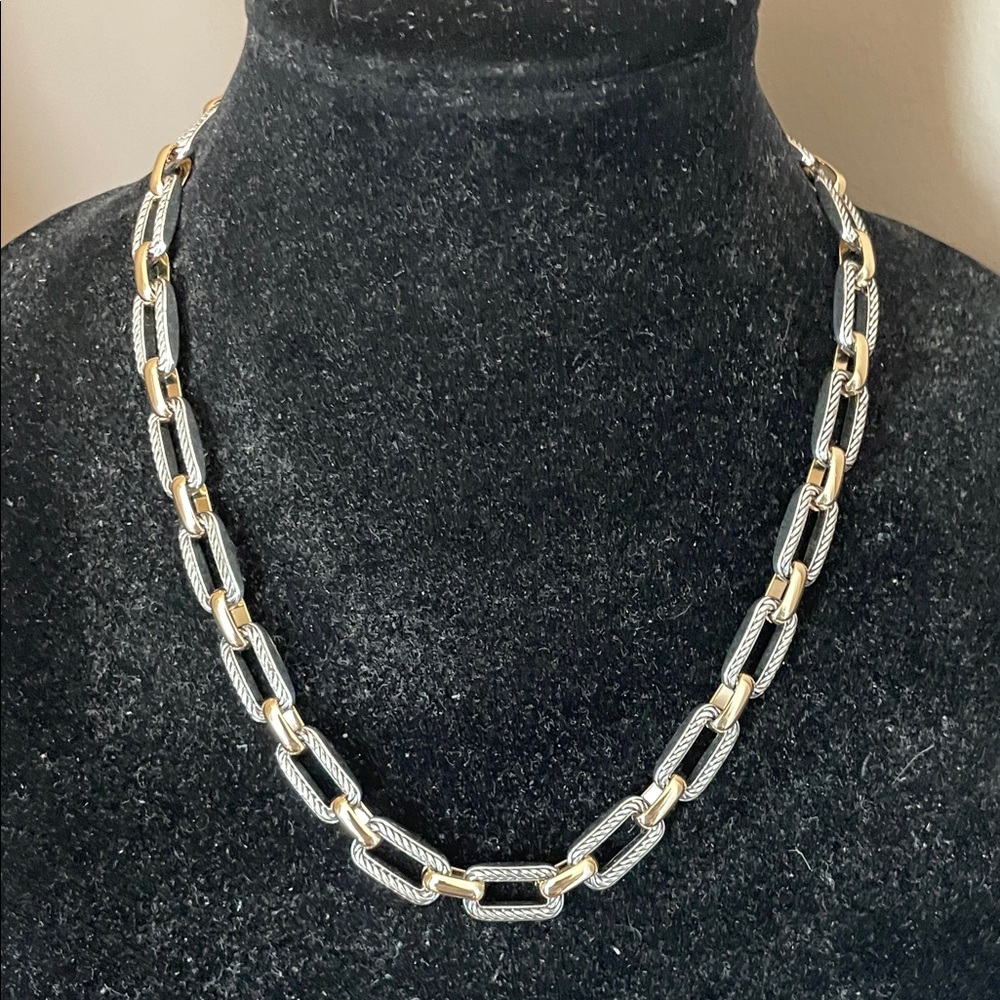 John wind bee NWT Two-Tone Gold & Silver Link Necklace - Women Jewelry